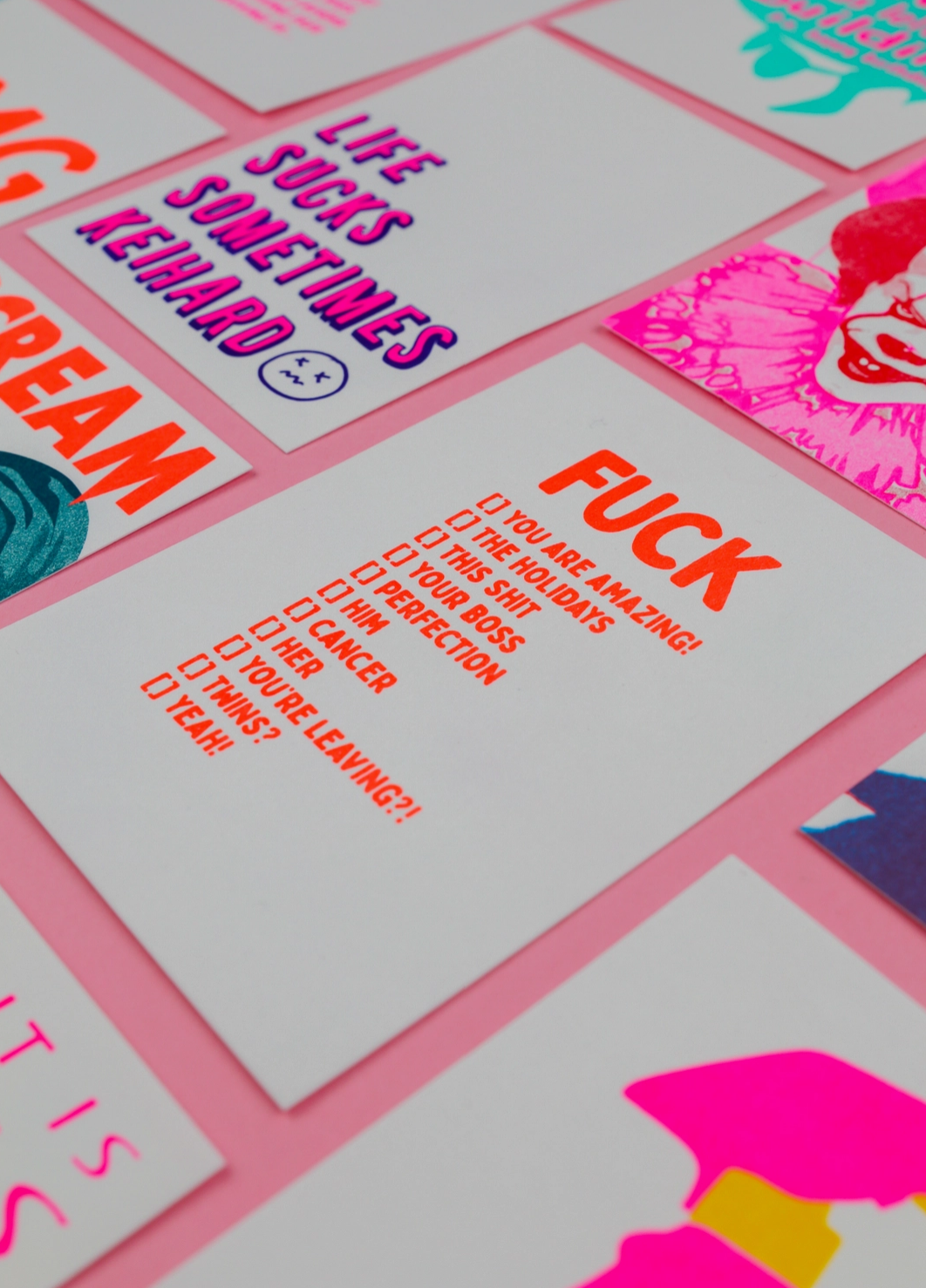 FUCK you are amazing, him, cancer, Fêtes Riso, carte