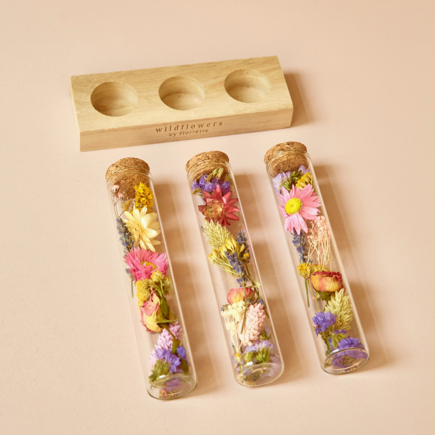Coffret cadeau - Fleurs séchées - Message dans une boîte - L