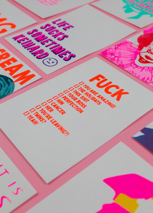 FUCK you are amazing, him, cancer, Fêtes Riso, carte